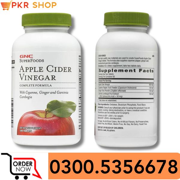 GNC SuperFoods Apple Cider Vinegar, 120 Ct